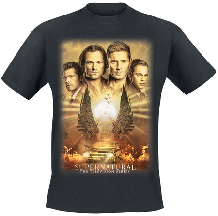 T-Shirt Manches courtes  de Supernatural - Key Art - S à XXL - pour Homme - noir - Supernatural
