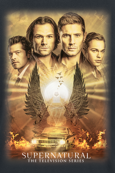 T-Shirt Manches courtes  de Supernatural - Key Art - S à XXL - pour Homme - noir - Supernatural - View 2