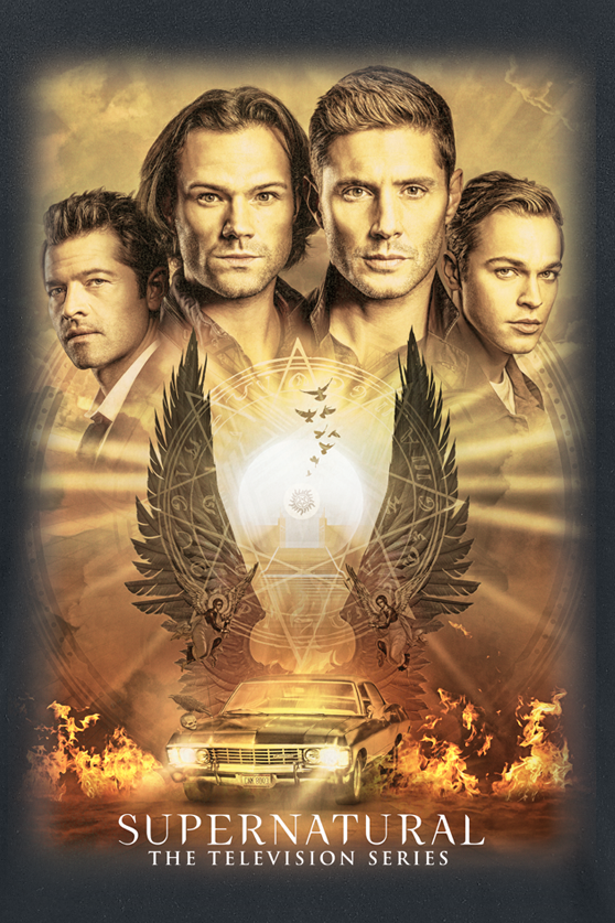 T-Shirt Manches courtes  de Supernatural - Key Art - S à XXL - pour Homme - noir - Supernatural - View 2