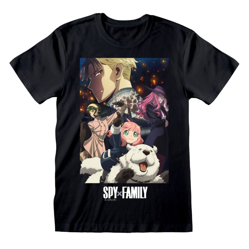 T-Shirt Manches courtes  de Spy x Family - Family Joy - S à XXL - pour Homme - noir - Spy x Family