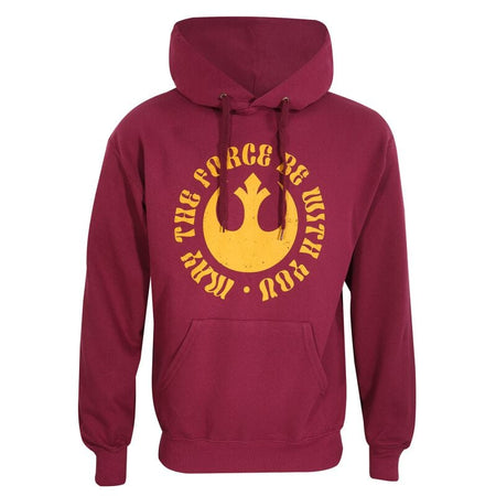 Sweat-shirt à capuche Disney de Star Wars - May the force be with you - S à XXL - pour Homme - bordeaux - Star Wars