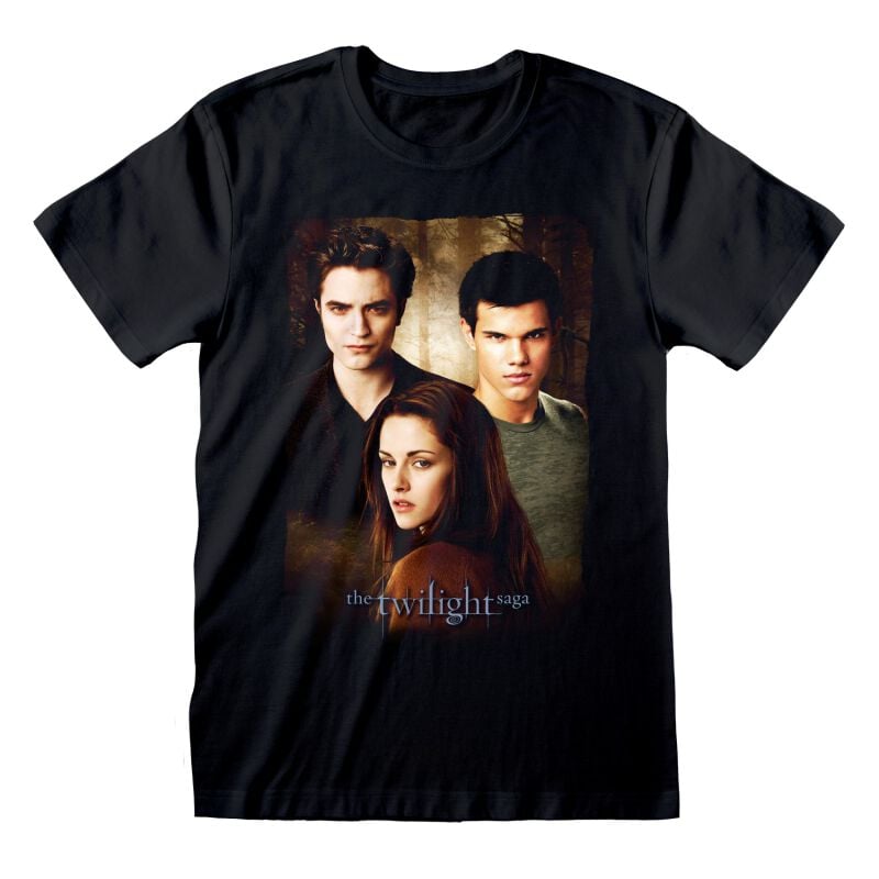 T-Shirt Manches courtes  de Twilight - Trio Poster - S à XXL - pour Homme - noir - Twilight