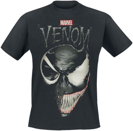 T-Shirt Manches courtes Disney de Venom (Marvel) - Split Face - S à XXL - pour Homme - noir - Venom (Marvel)