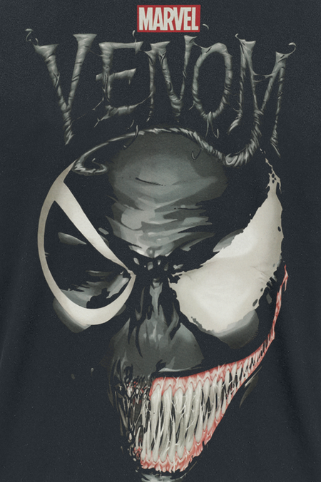 T-Shirt Manches courtes Disney de Venom (Marvel) - Split Face - S à XXL - pour Homme - noir - Venom (Marvel) - View 2