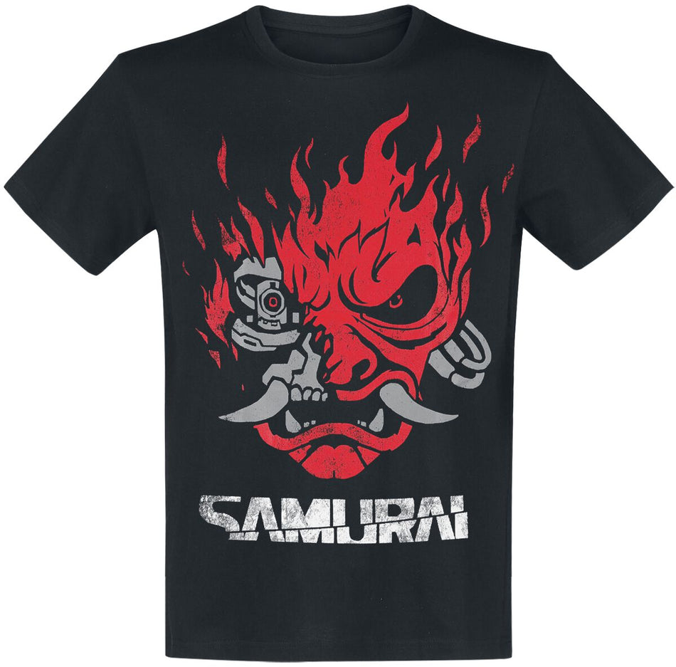 T-Shirt Manches courtes Gaming de Cyberpunk - Samurai - Bandmerch - S à XXL - pour Homme - noir - Cyberpunk