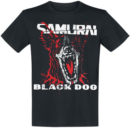 T-Shirt Manches courtes Gaming de Cyberpunk - Samurai - Black Dog - S à XXL - pour Homme - noir - Cyberpunk