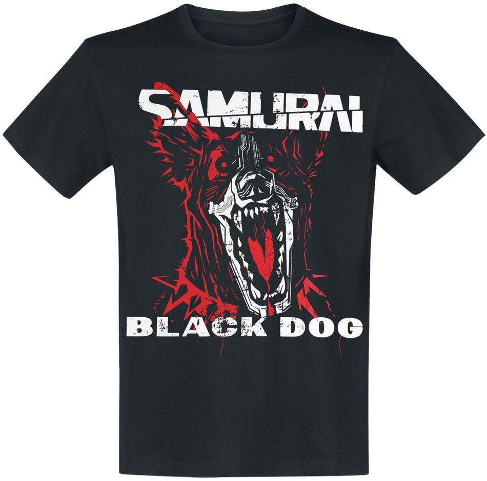 T-Shirt Manches courtes Gaming de Cyberpunk - Samurai - Black Dog - S à XXL - pour Homme - noir - Cyberpunk