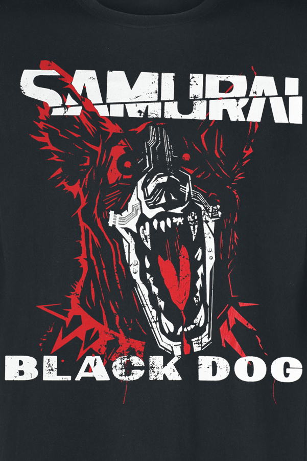 T-Shirt Manches courtes Gaming de Cyberpunk - Samurai - Black Dog - S à XXL - pour Homme - noir - Cyberpunk - View 2