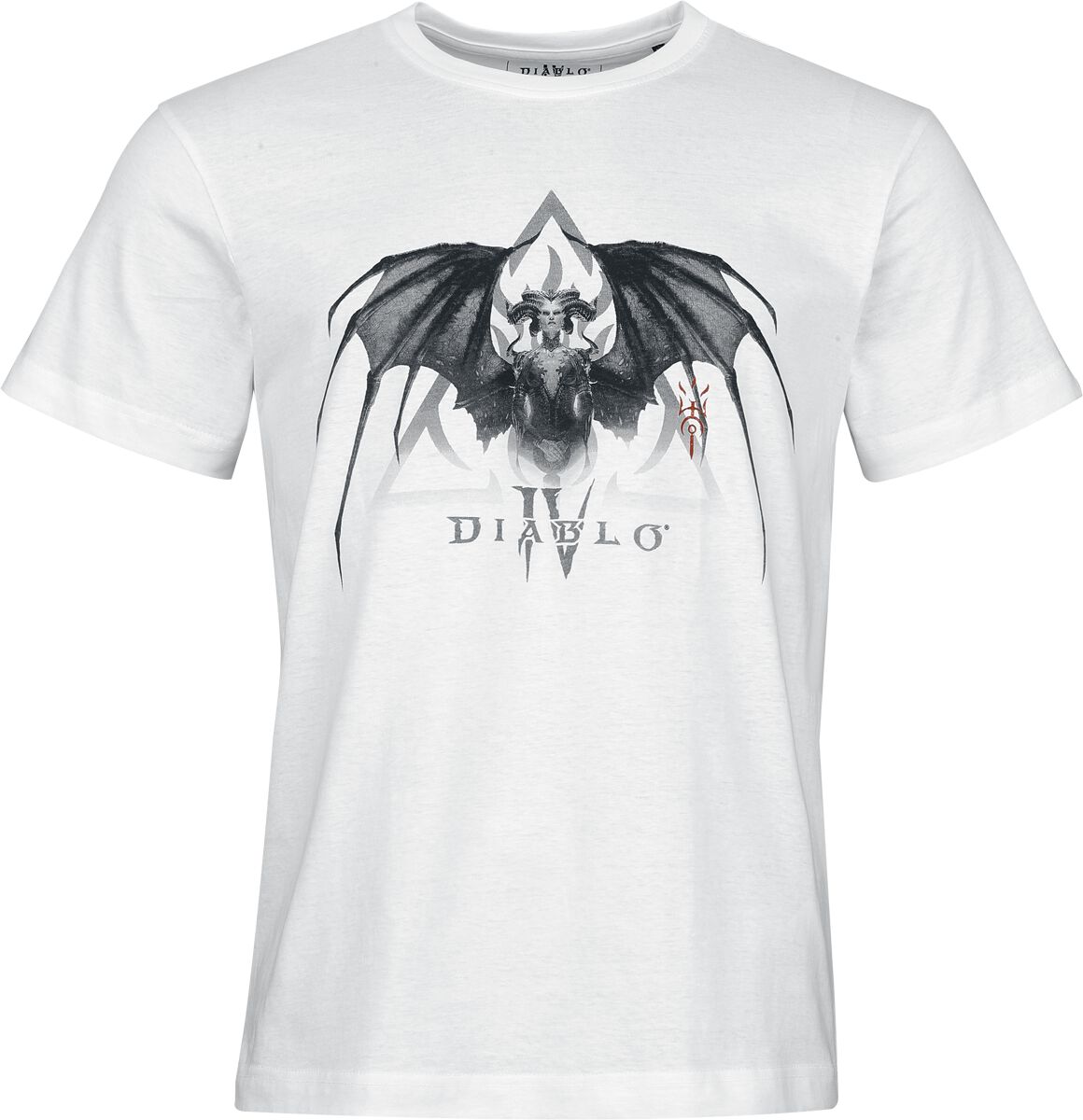 T-Shirt Manches courtes Gaming de Diablo - DIablo IV - Lilith - S à XXL - pour Homme - blanc - Diablo