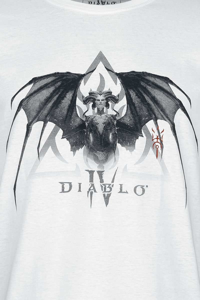 T-Shirt Manches courtes Gaming de Diablo - DIablo IV - Lilith - S à XXL - pour Homme - blanc - Diablo - View 2