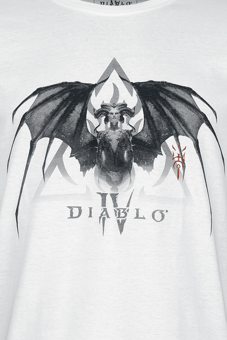 T-Shirt Manches courtes Gaming de Diablo - DIablo IV - Lilith - S à XXL - pour Homme - blanc - Diablo - View 2