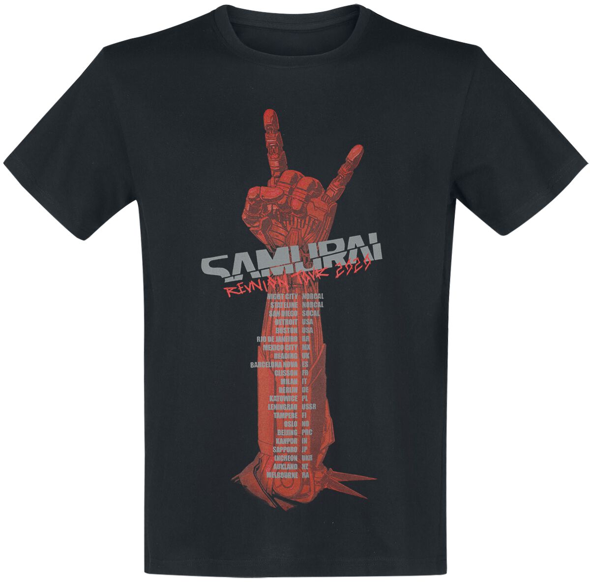 T-Shirt Manches courtes Gaming de Cyberpunk - Reunion 2020 - S à XXL - pour Homme - noir - Cyberpunk