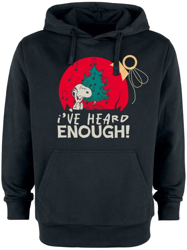 Sweat-shirt à capuche  de Snoopy - Snoopy - I´ve Heard Enough! - S à L - pour Homme - noir - Snoopy