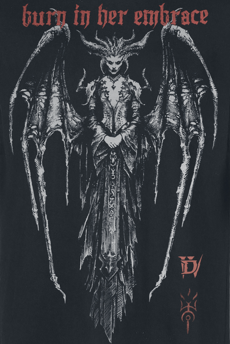 T-Shirt Manches courtes Gaming de Diablo - Diablo IV - Burn In Her Embrace - S à XXL - pour Homme - noir - Diablo - View 2