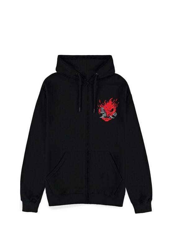 Sweat-shirt zippé à capuche Gaming de Cyberpunk - Edgerunners - Reunion 2020 - S à XXL - pour Homme - noir - Cyberpunk