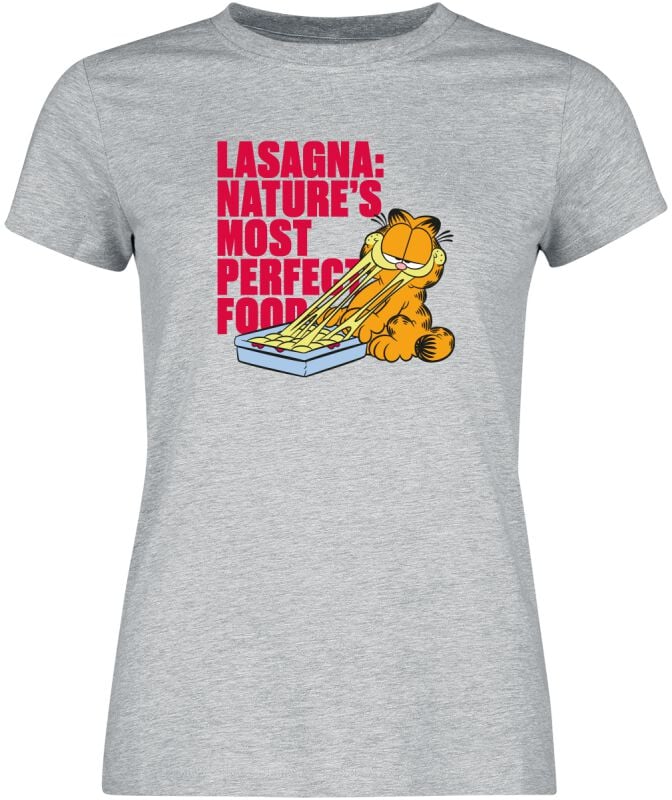 T-Shirt Manches courtes  de Garfield - Lasagna Girl Shirt - M à XL - pour Femme - gris chiné - Garfield