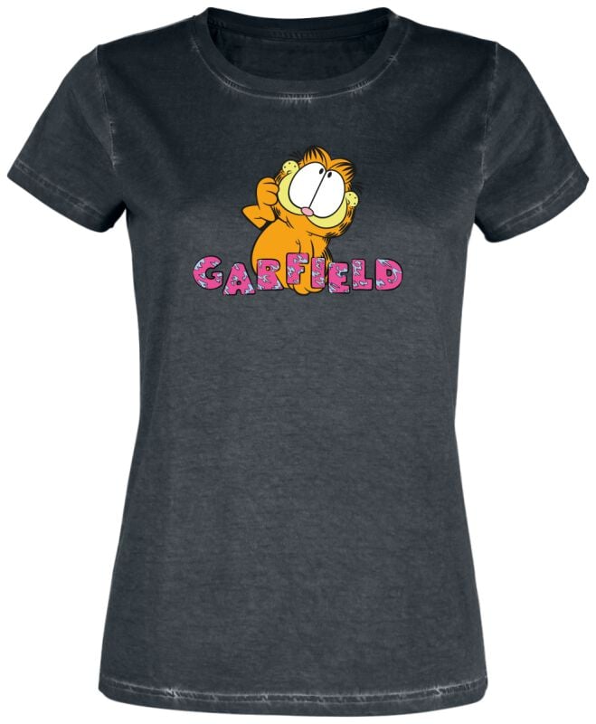 T-Shirt Manches courtes  de Garfield - Garfield - T-Shirt Fille - M à XL - pour Femme - noir - Garfield