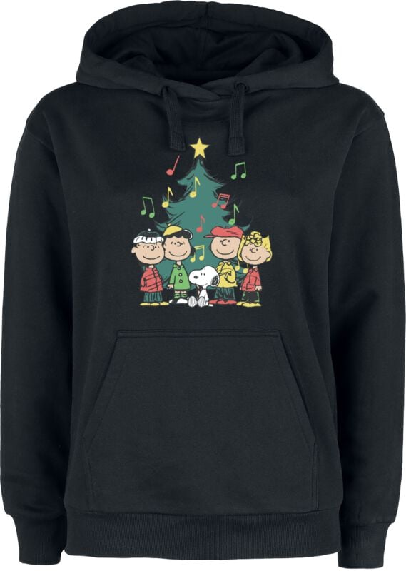 Sweat-shirt à capuche  de Snoopy - Peanuts - Christmas Tree - S à XL - pour Femme - noir - Snoopy
