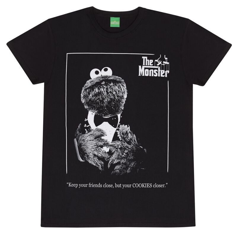 T-Shirt Manches courtes  de Sesame Street - Sesame Street - The Monster - S à XXL - pour Homme - noir - Sesame Street