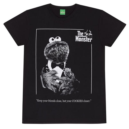 T-Shirt Manches courtes  de Sesame Street - Sesame Street - The Monster - S à XXL - pour Homme - noir - Sesame Street