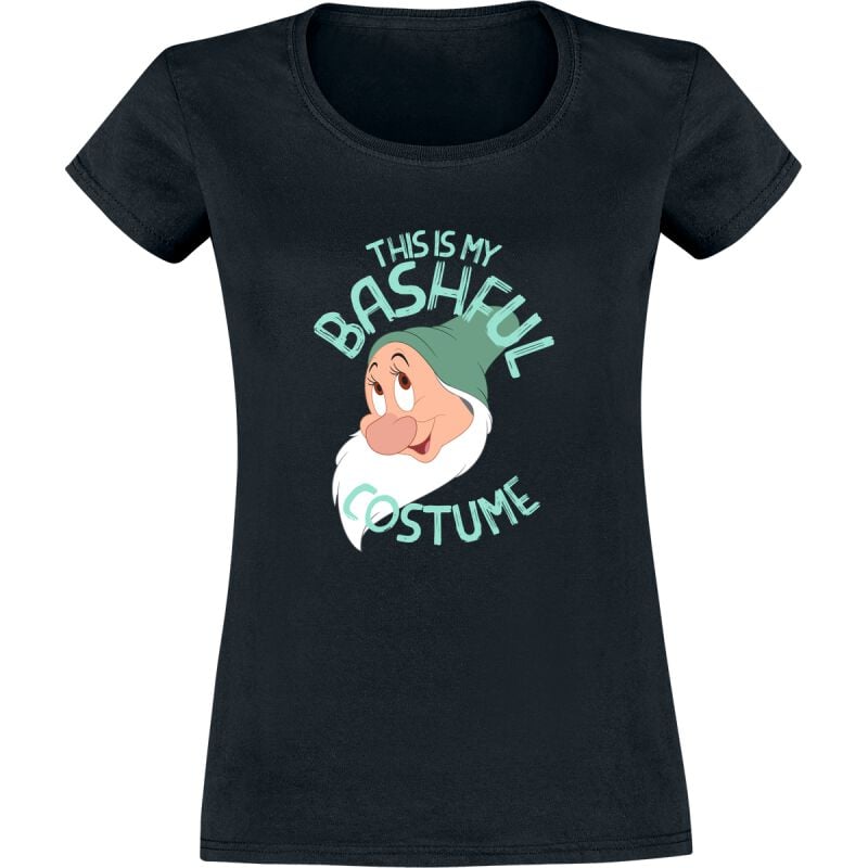 T-Shirt Manches courtes Disney de Blanche-Neige Et les Sept Nains - Bashful Costume - M à L - pour Femme - noir - Blanche-Neige Et les Sept Nains