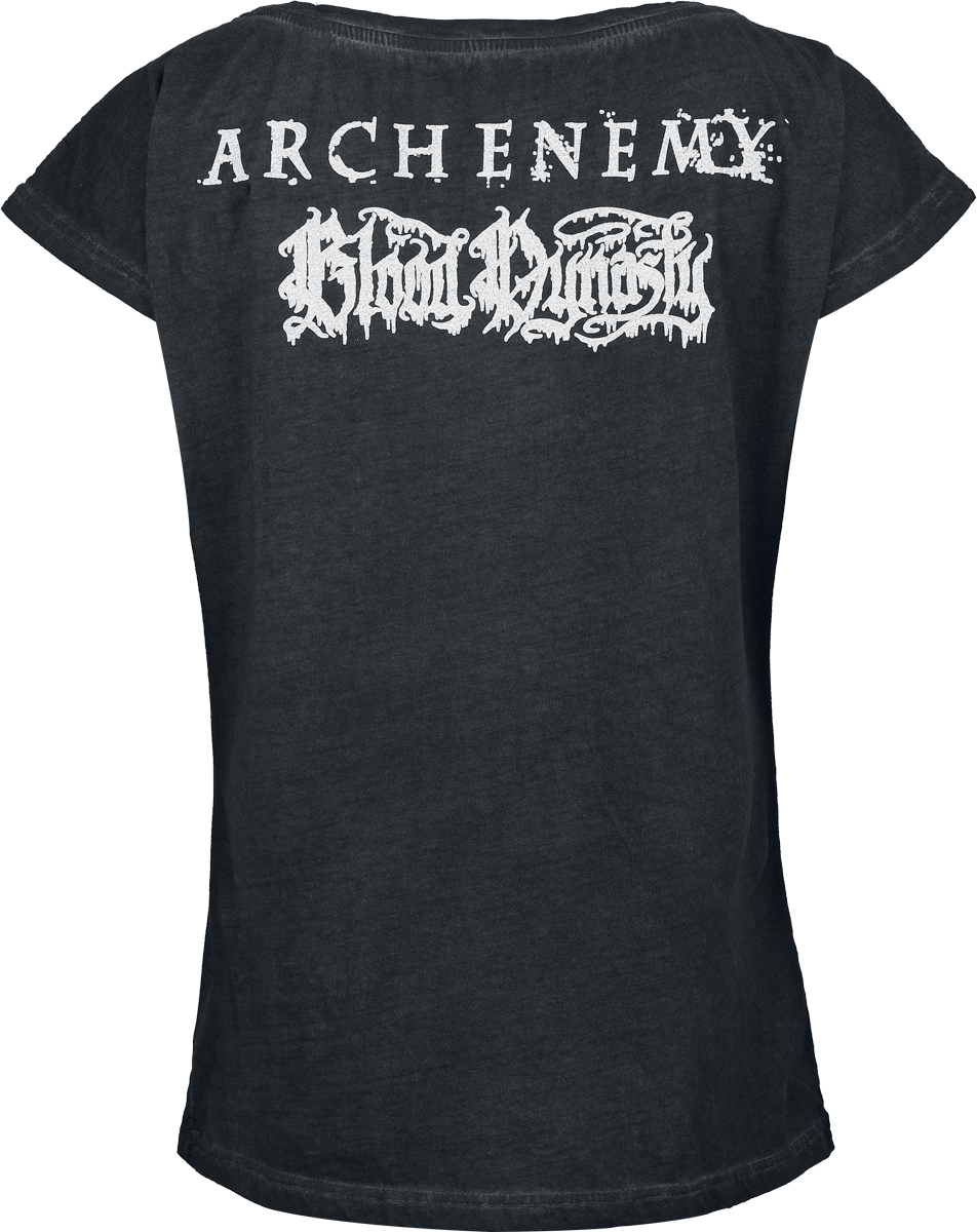 T-Shirt Manches courtes  de Arch Enemy - Bloody Wave - Glow In The Dark - S à 4XL - pour Femme - anthracite - Arch Enemy - View 2
