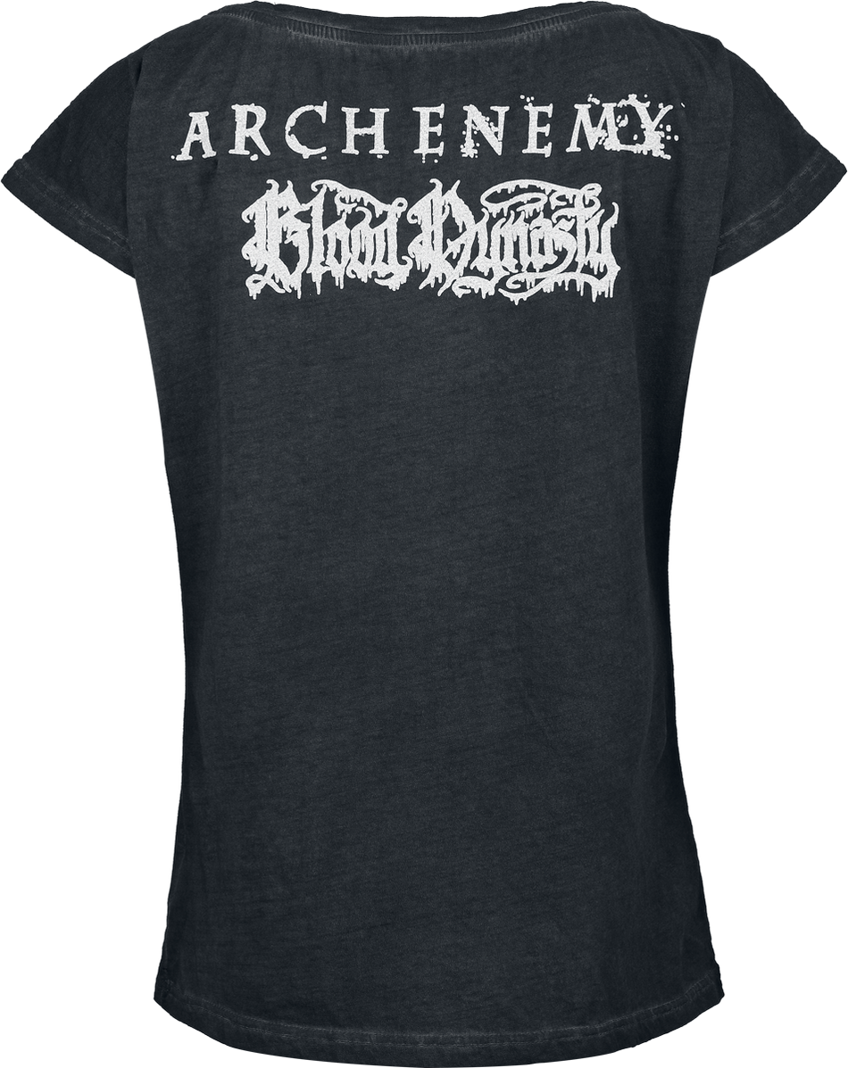 T-Shirt Manches courtes  de Arch Enemy - Bloody Wave - Glow In The Dark - S à 4XL - pour Femme - anthracite - Arch Enemy - View 2