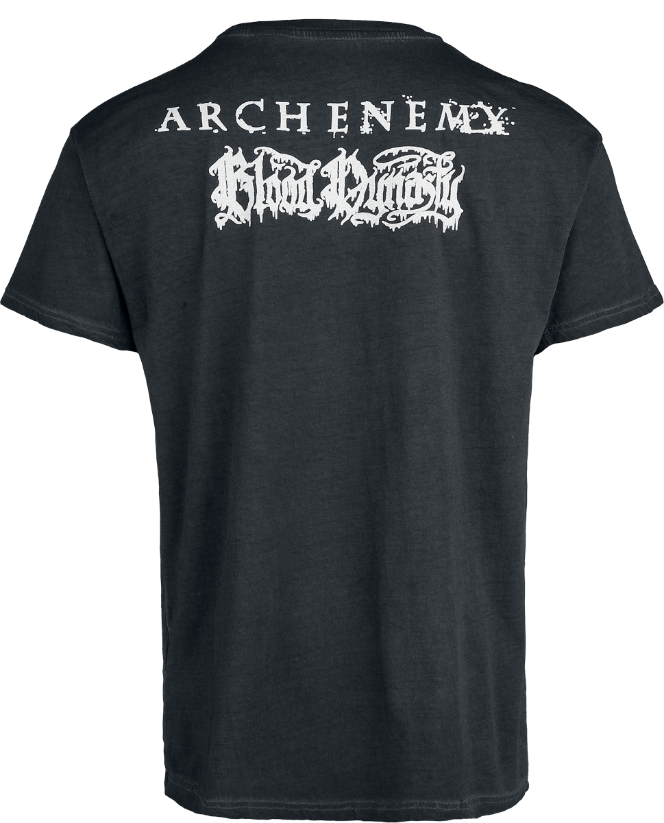 T-Shirt Manches courtes  de Arch Enemy - Bloody Wave - Glow In The Dark - L à 4XL - pour Homme - anthracite - Arch Enemy - View 2