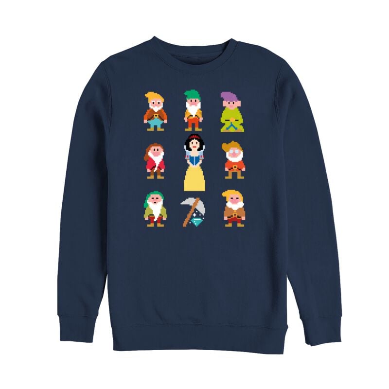 Sweat-shirt Disney de Blanche-Neige Et les Sept Nains - Pixel Dwarf - S à L - pour Femme - marine - Blanche-Neige Et les Sept Nains