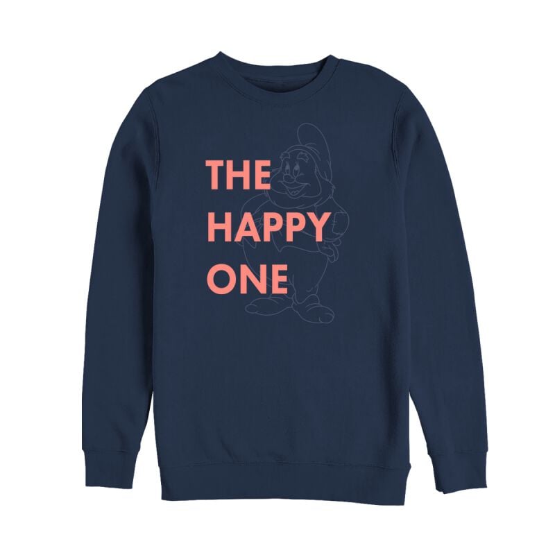 Sweat-shirt Disney de Blanche-Neige Et les Sept Nains - The Happy One - S - pour Femme - marine - Blanche-Neige Et les Sept Nains