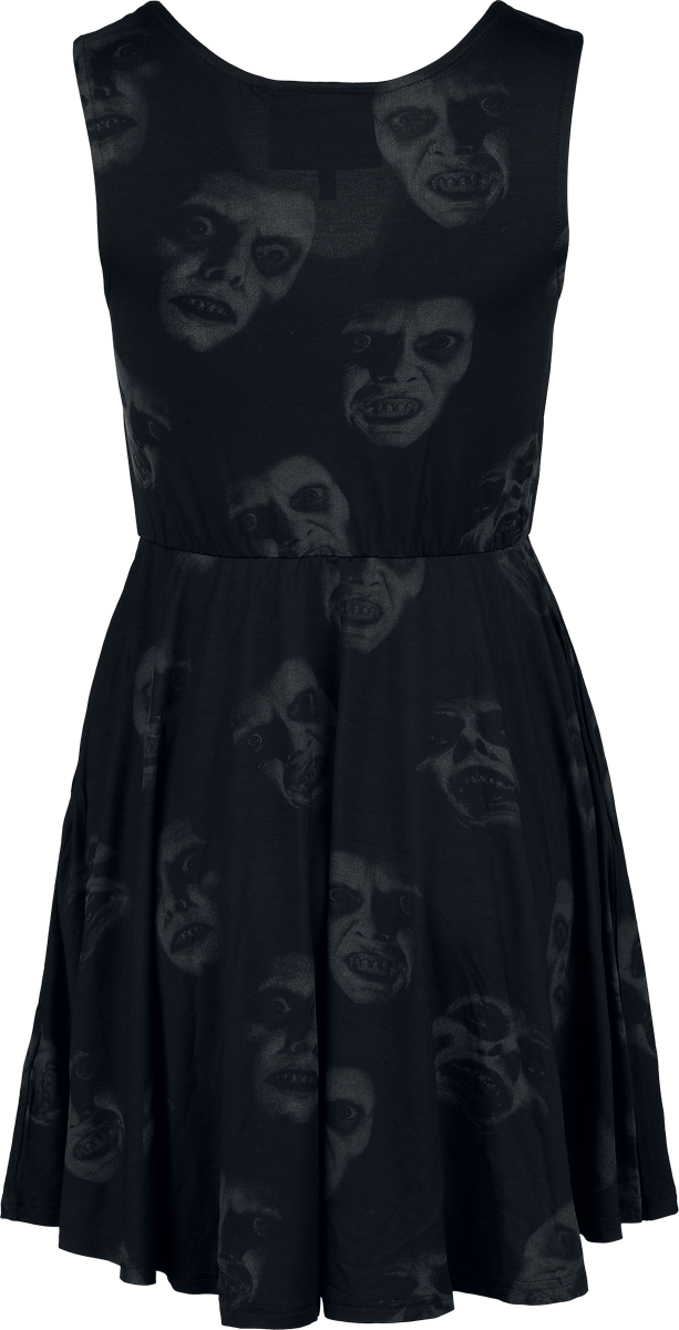 Robe courte Gothic de The Exorcist by Killstar - Excellent Day For An Excorcism Skater Dress - S à 4XL - pour Femme - noir/gris - The Exorcist by Killstar - View 2