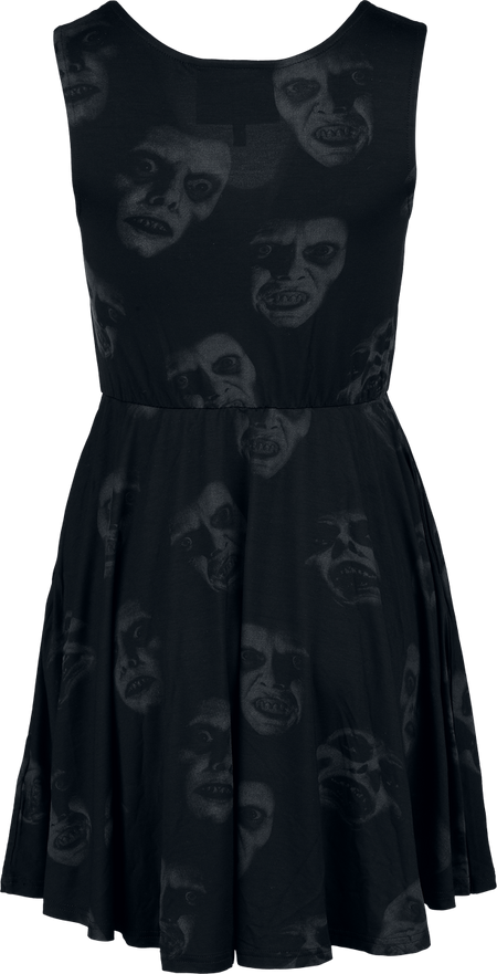 Robe courte Gothic de The Exorcist by Killstar - Excellent Day For An Excorcism Skater Dress - S à 4XL - pour Femme - noir/gris - The Exorcist by Killstar - View 2