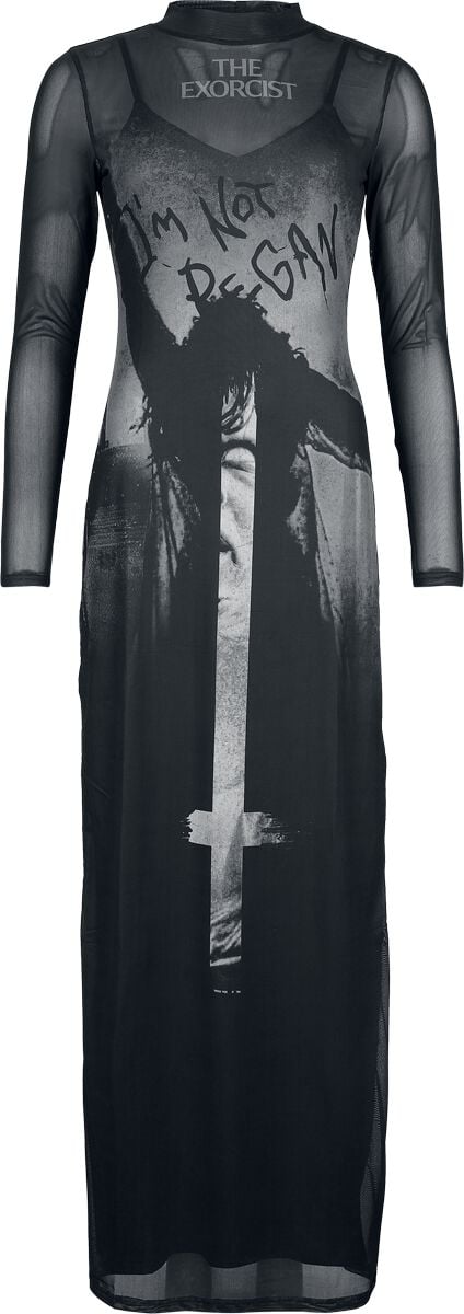 Robe longue Gothic de The Exorcist by Killstar - Do You Know What She Did? Maxi Dress - XS à 4XL - pour Femme - noir/gris - The Exorcist by Killstar