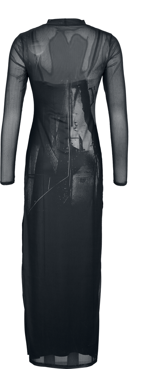 Robe longue Gothic de The Exorcist by Killstar - Do You Know What She Did? Maxi Dress - XS à 4XL - pour Femme - noir/gris - The Exorcist by Killstar - View 2