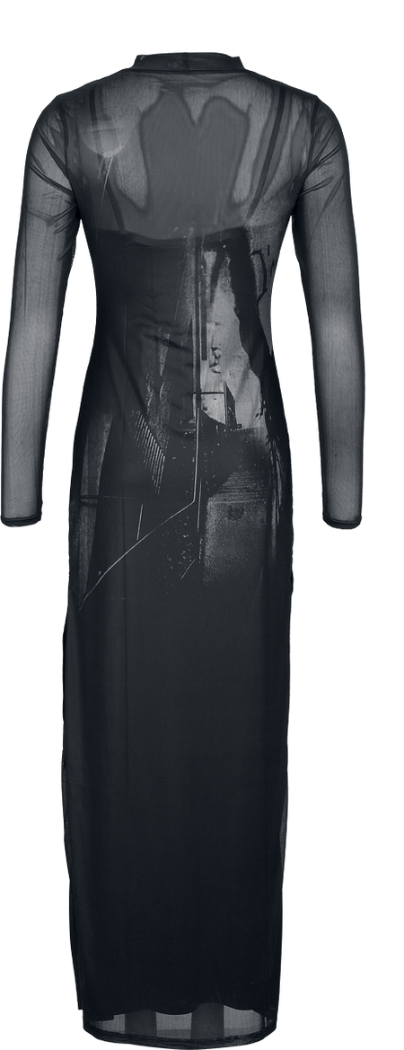 Robe longue Gothic de The Exorcist by Killstar - Do You Know What She Did? Maxi Dress - XS à 4XL - pour Femme - noir/gris - The Exorcist by Killstar - View 2