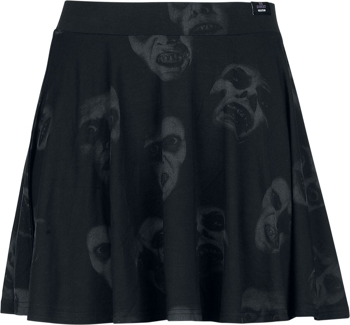 Jupe courte Gothic de The Exorcist by Killstar - Excellent Day For An Excorcism Skater Skirt - XS à 3XL - pour Femme - noir/gris - The Exorcist by Killstar