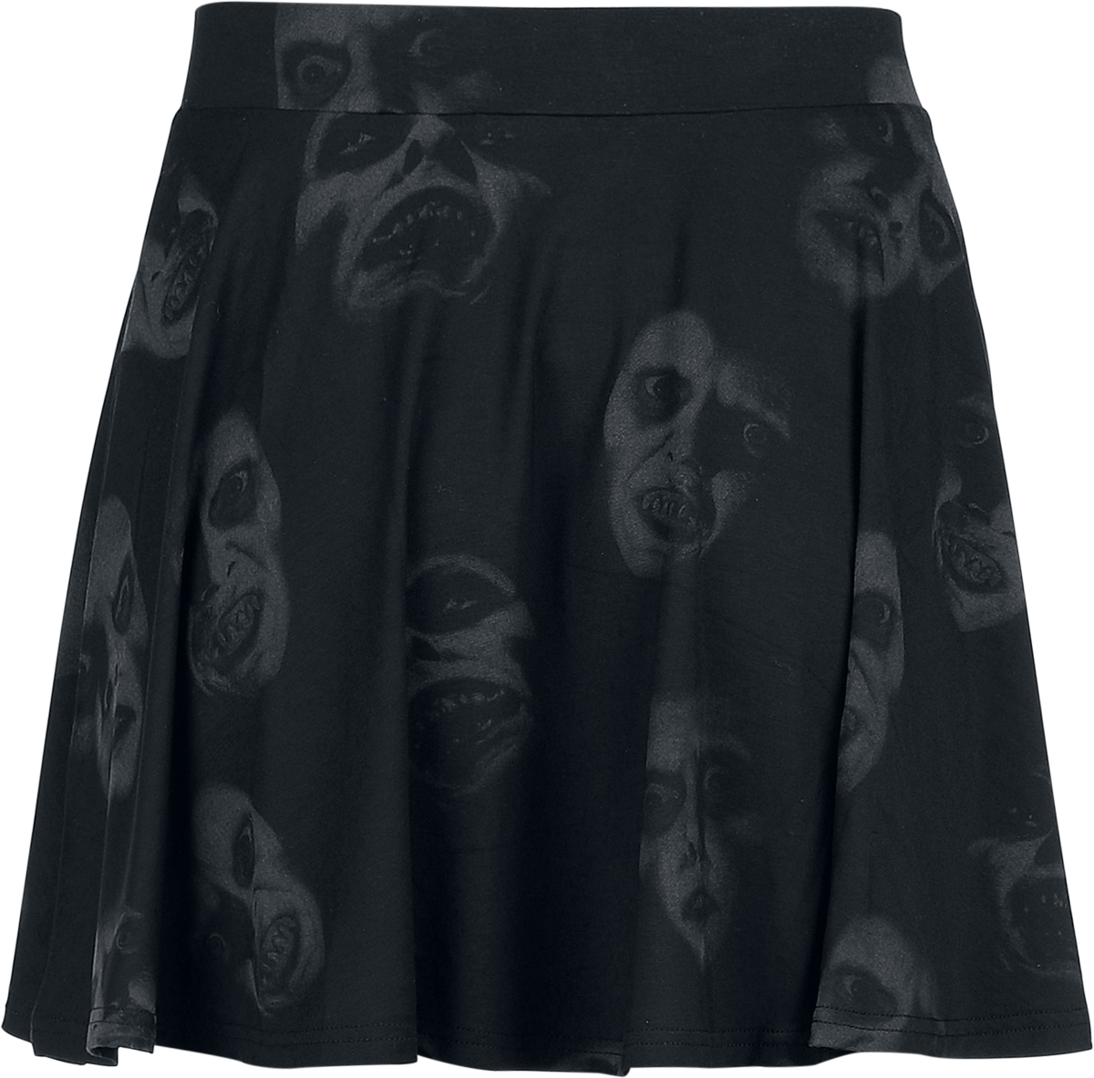 Jupe courte Gothic de The Exorcist by Killstar - Excellent Day For An Excorcism Skater Skirt - XS à 3XL - pour Femme - noir/gris - The Exorcist by Killstar - View 2