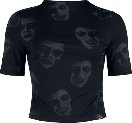 T-Shirt Manches courtes Gothic de The Exorcist by Killstar - Pazuzu Top - S à 3XL - pour Femme - noir/gris - The Exorcist by Killstar