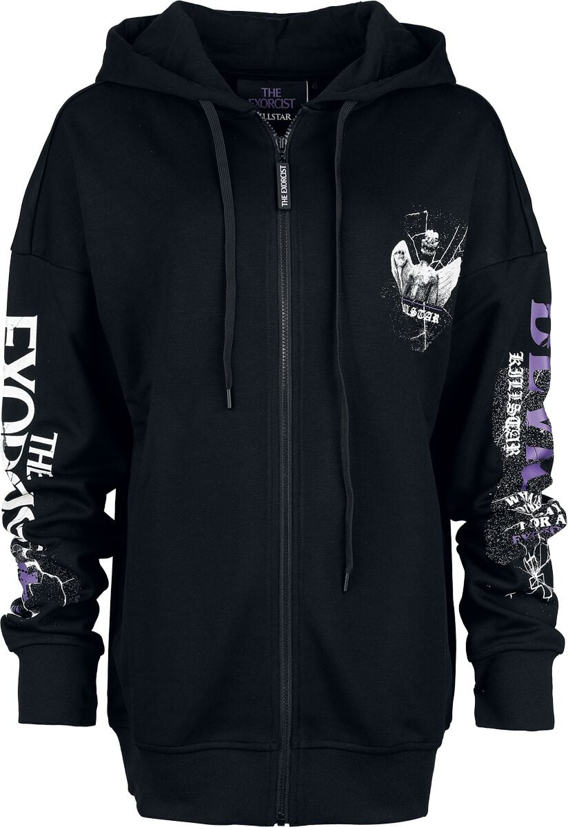 Sweat-shirt zippé à capuche Gothic de The Exorcist by Killstar - I'm Not The Devil Hoodie - S à 3XL - pour Femme - noir - The Exorcist by Killstar