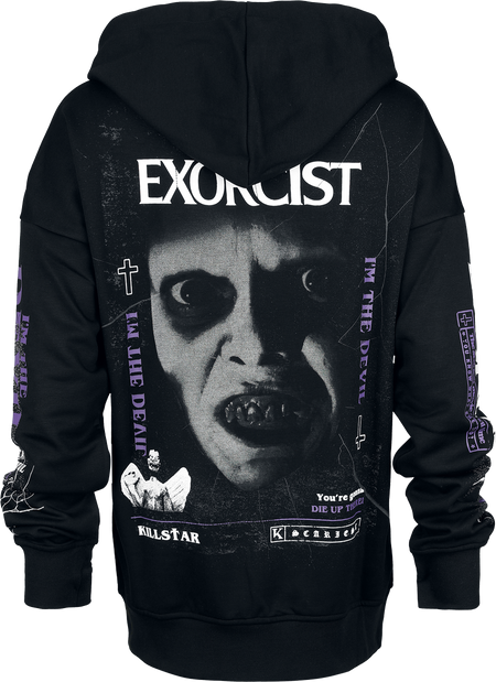 Sweat-shirt zippé à capuche Gothic de The Exorcist by Killstar - I'm Not The Devil Hoodie - S à 3XL - pour Femme - noir - The Exorcist by Killstar - View 2