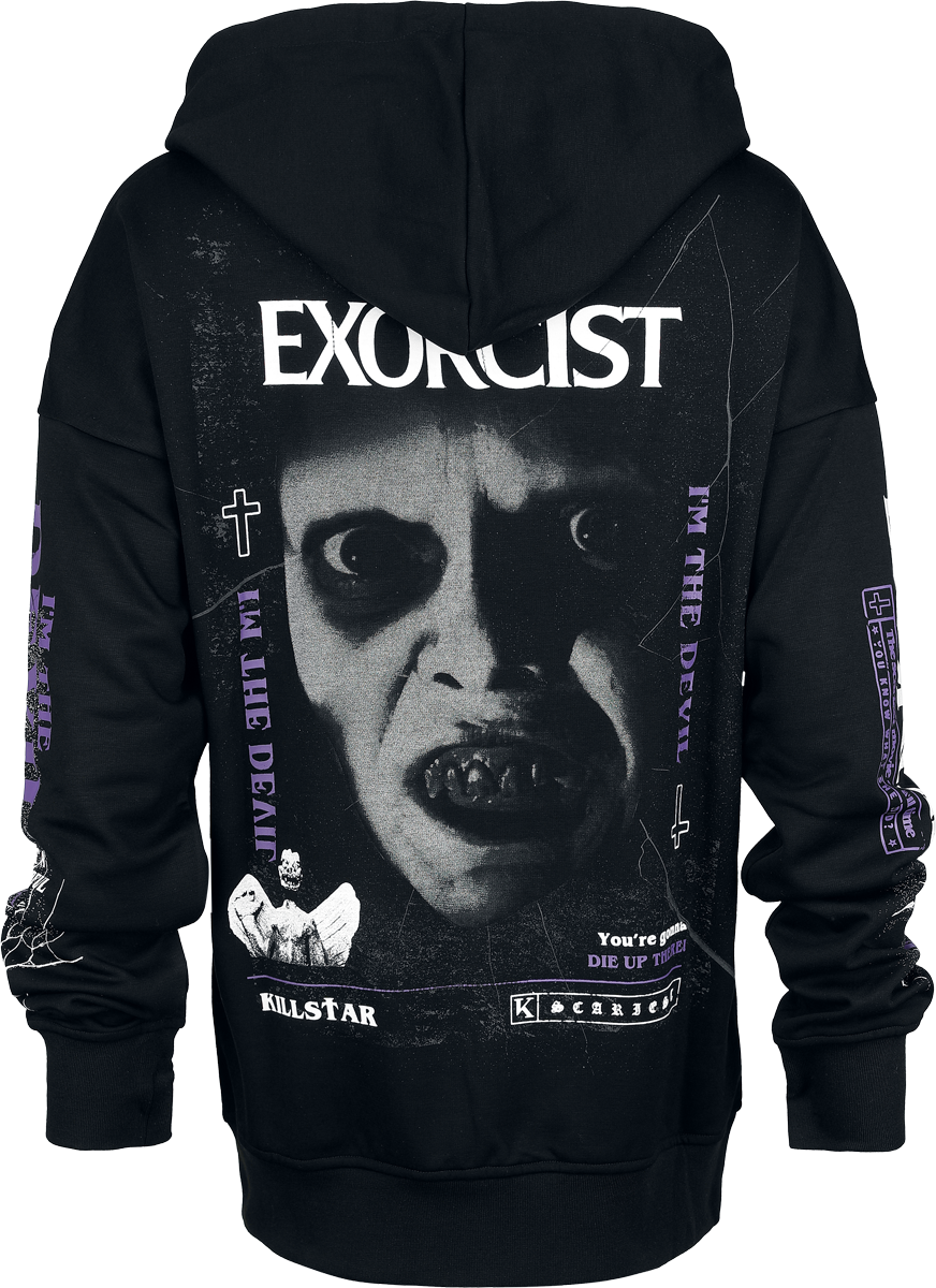 Sweat-shirt zippé à capuche Gothic de The Exorcist by Killstar - I'm Not The Devil Hoodie - S à 3XL - pour Femme - noir - The Exorcist by Killstar - View 2