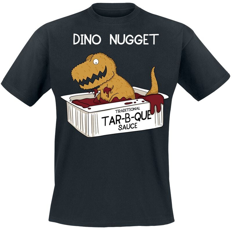 T-Shirt Manches courtes Fun de Goodie Two Sleeves - Dino Nugget - L à XXL - pour Homme - noir - Goodie Two Sleeves