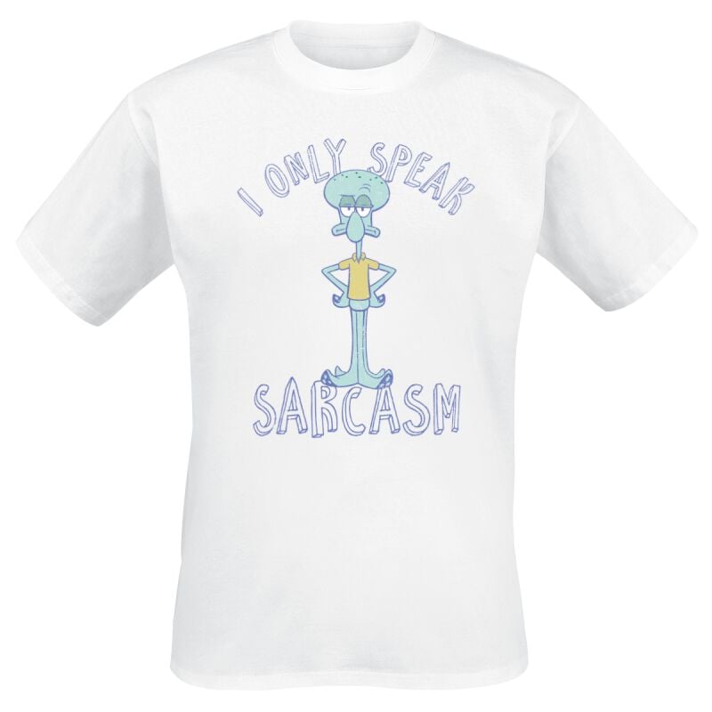 T-Shirt Manches courtes  de Bob L'Éponge - Sarcasm only - L à 3XL - pour Homme - blanc - Bob L'Éponge