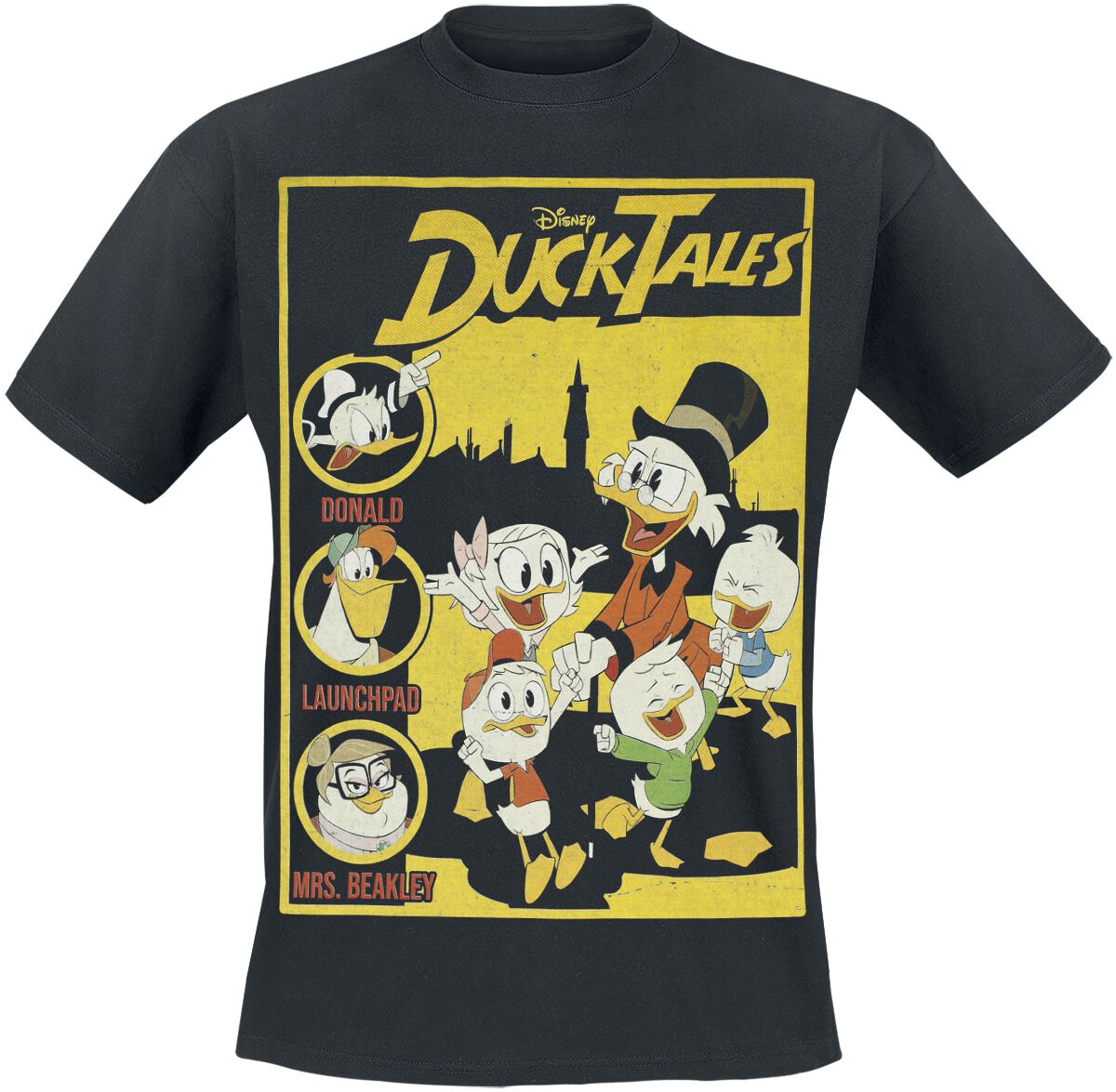 T-Shirt Manches courtes Disney de Mickey & Minnie Mouse - DuckTales - Cover - S à 3XL - pour Homme - noir - Mickey & Minnie Mouse