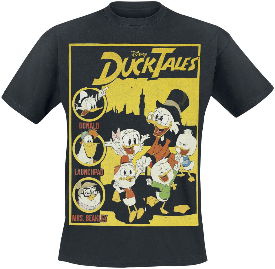 T-Shirt Manches courtes Disney de Mickey & Minnie Mouse - DuckTales - Cover - S à 3XL - pour Homme - noir - Mickey & Minnie Mouse