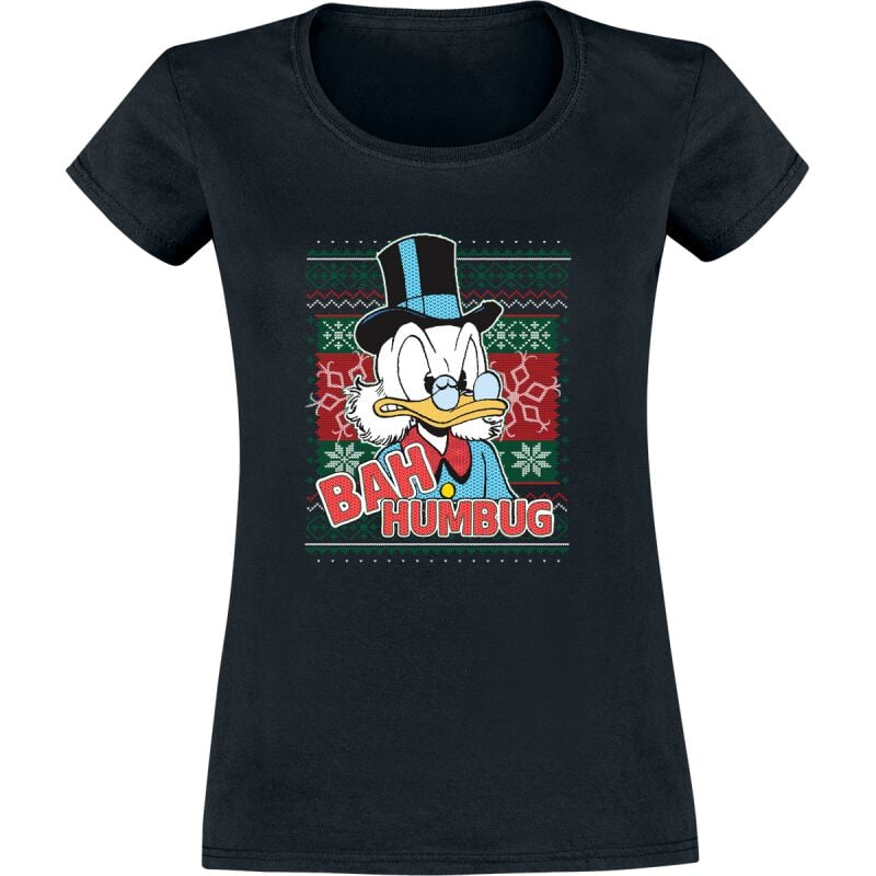 T-Shirt Manches courtes Disney de DuckTales - Bah Humbug - Picsou - S à XXL - pour Femme - noir - DuckTales