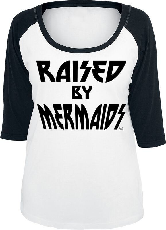 T-shirt manches longues Fun de Goodie Two Sleeves - Raised by mermaids - S à XXL - pour Femme - noir/blanc - Goodie Two Sleeves