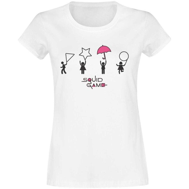 T-Shirt Manches courtes  de Squid Game - Icon 2 - L à XXL - pour Femme - blanc - Squid Game