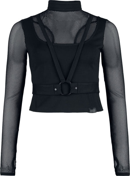 T-shirt manches longues Gothic de KIHILIST by KILLSTAR - Chaos Coalition Top - XS à 4XL - pour Femme - noir - KIHILIST by KILLSTAR