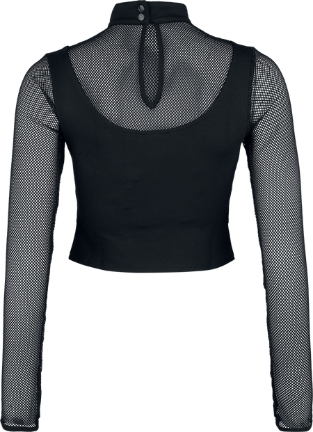 T-shirt manches longues Gothic de KIHILIST by KILLSTAR - Chaos Coalition Top - XS à 4XL - pour Femme - noir - KIHILIST by KILLSTAR - View 2